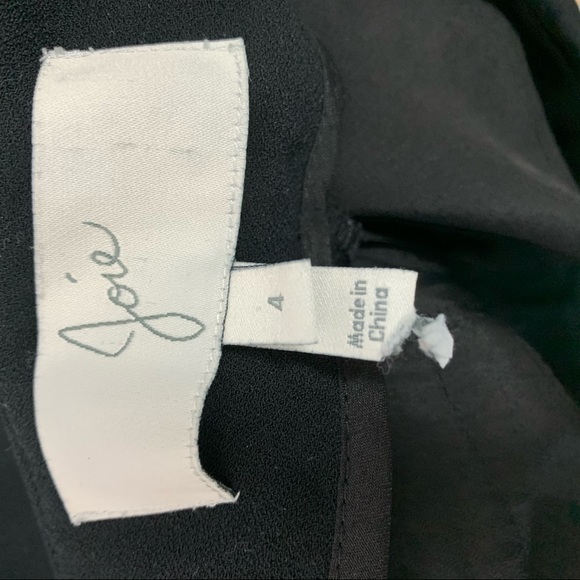 Joie wide leg flat front black career pants size 4 - Picture 7 of 8